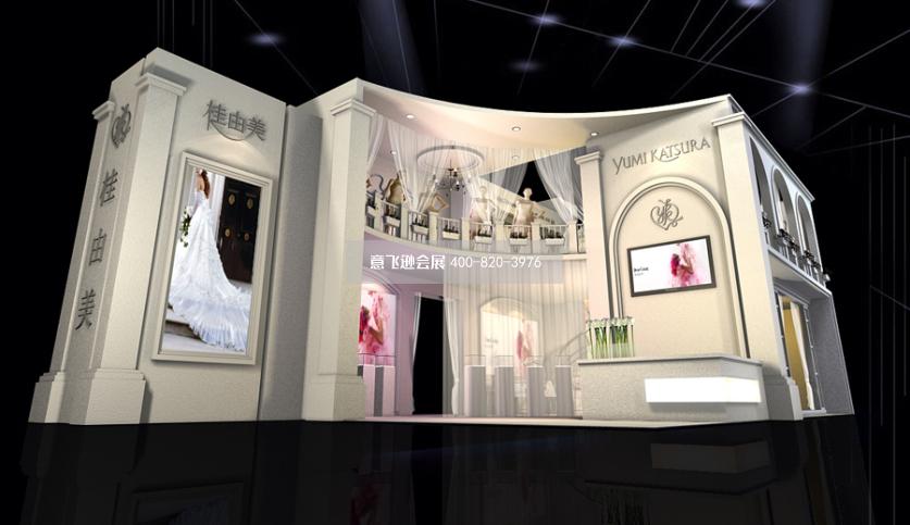 桂由美婚紗展雙層展臺(tái)設(shè)計(jì)效果圖,服裝展臺(tái)設(shè)計(jì)效果圖