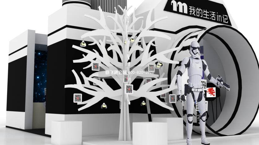 IN品牌攝影展36平小面積創(chuàng)意展臺設計效果圖