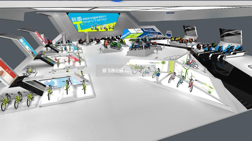 南京電動車展展臺設(shè)計,新蕾電動車南京電動車展展臺設(shè)計效果圖